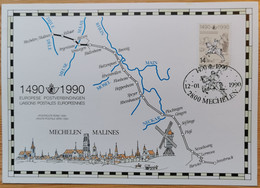 Carte Souvenir 2350HK. Liaison Postale Européenne. Innsbruck-Malines - Cartoline Commemorative - Emissioni Congiunte [HK]