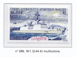 TAAF 2001 N° 289  Neuf ** Qualité Sup. - Unused Stamps