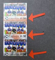 ALLEMAGNE DEUTSCHLAND FRANCE MNH** 3 VARIETES COULEURS SE TENANT  1998   FOOTBALL FUSSBALL SOCCER CALCIO VOETBAL FOOT - 2006 – Germany