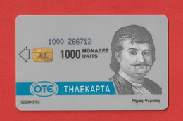 Greece - Y04, Pelion, Rigas Feraios, 05/93, Code 1000 / Used - Griechenland