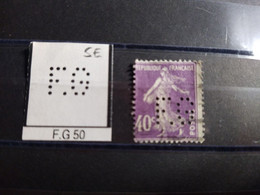 FRANCE F.G 50 TIMBRE FG50  INDICE 5 SUR 237 PERFORE PERFORES PERFIN PERFINS PERFO PERFORATION PERFORIERT - Oblitérés