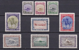 GL002B – GROENLAND - GREENLAND – 1945 – DEFINITIVE ISSUE – SG # 8/16 USED 450 € - Usados