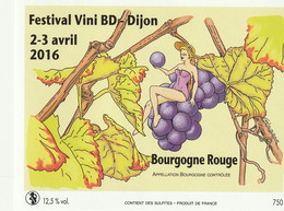 Etiquette Vin GLESSER Pierre Festival BD Vini BD Dijon 2016 (La Guerre Des Boutons - Art De La Table