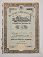 SPAIN -Red Nacional De Los Ferrocarriles Españoles-Obligación Al Portador De 1000 Pesetas Nº 011709 -1º De Enero De 1956 - Transporte