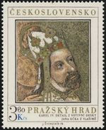 Czechoslovakia / Stamps (1978) 2314: Prague Castle - Votive Picture Jan Ocko Of Vlasim "Emperor Charles IV (1316-1378)" - Châteaux