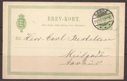 DENMARK. 1905. POSTMARK. RONDE. 5ore BREV KORT. - Briefe U. Dokumente