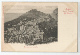 Italie - Italia - Italy- Campania - Saluti Dall' Isola Di Capri Panorama E Castello Ed Otto Brandes Napoli - Sonstige & Ohne Zuordnung