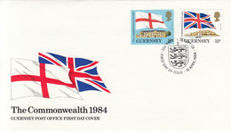 FDC GUERNSEY 284-285,flags - Covers