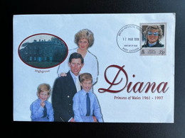 BRITISH ANTARCTIC TERRITORY 1998 COVER DIANA PRINCESS OF WALES 1961-1997 - Cartas & Documentos