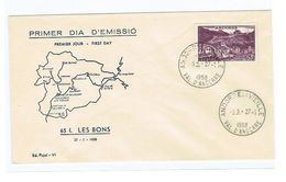 ENVELOPPE FDC LUXE 1958 PREMIER JOUR TIMBRE YVERT 152A 65F - Maschinenstempel (EMA)