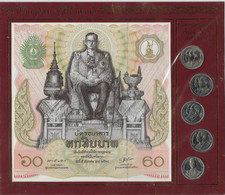 THAILAND  RAMA IX  ,60 BAHT( 1987) #93  Grand Billet Sous Blister ;Le Roi Sur Son Trône.NEUF - Thailand