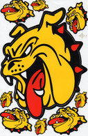 Bulldogge Hund Tiere Aufkleber / Buldog Dog Sticker A4 1 Bogen 27 X 18 Cm ST032 - Scrapbooking