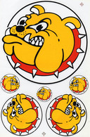 Bulldogge Hund Tiere Aufkleber / Buldog Dog Sticker A4 1 Bogen 27 X 18 Cm ST171 - Scrapbooking