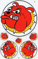 Bulldogge Hund Tiere Aufkleber / Buldog Dog Sticker A4 1 Bogen 27 X 18 Cm ST276 - Scrapbooking