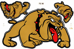 Bulldogge Hund Tiere Aufkleber / Buldog Dog Sticker A4 1 Bogen 27 X 18 Cm ST300 - Scrapbooking