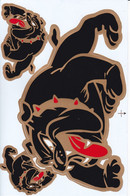 Bulldogge Hund Tiere Aufkleber / Buldog Dog Sticker A4 1 Bogen 27 X 18 Cm ST452 - Scrapbooking