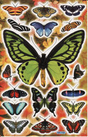 Schmetterling Insekten Tiere Aufkleber / Butterfly Sticker A4 1 Bogen 27 X 18 Cm ST013 - Scrapbooking