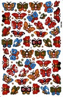 Schmetterling Insekten Tiere Aufkleber / Butterfly Sticker A4 1 Bogen 27 X 18 Cm ST032 - Scrapbooking