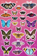 Schmetterling Insekten Tiere Aufkleber / Butterfly Sticker A4 1 Bogen 27 X 18 Cm ST148 - Scrapbooking
