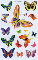 Schmetterling Insekten Tiere Aufkleber / Butterfly Sticker A4 1 Bogen 27 X 18 Cm ST401 - Scrapbooking