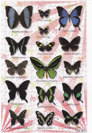 Schmetterling Insekten Tiere Aufkleber / Butterfly Sticker A4 1 Bogen 27 X 18 Cm ST410 - Scrapbooking