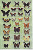 Schmetterling Insekten Tiere Aufkleber / Butterfly Sticker A4 1 Bogen 27 X 18 Cm ST411 - Scrapbooking