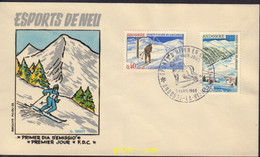 376064 MNH ANDORRA. Admón Francesa 1966 DEPORTES DE INVIERNO - Colecciones