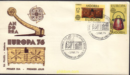 582886 MNH ANDORRA. Admón Española 1976 EUROPA CEPT 1976 - ARTESANIA - Usati