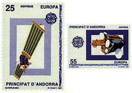 62787 MNH ANDORRA. Admón Española 1991 EUROPA CEPT. TELECOMUNICACIONES - Oblitérés