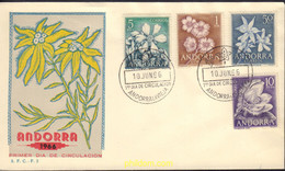 582086 MNH ANDORRA. Admón Española 1966 FLORES DE ANDORRA - Oblitérés