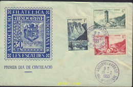 582079 MNH ANDORRA. Admón Francesa 1955 PAISAJES - Collezioni
