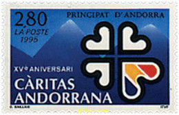 46117 MNH ANDORRA. Admón Francesa 1995 15 ANIVERSARIO DE CARITAS EN ANDORRA - Colecciones