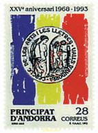 46192 MNH ANDORRA. Admón Española 1993 25 ANIVERSARIO DEL CIRCULO DE LAS ARTES Y LAS LETRAS DE LES VALLS DE ANDORRA - Oblitérés