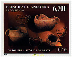 61014 MNH ANDORRA. Admón Francesa 2000 TARROS PREHISTORICOS DE PRATS - Collezioni