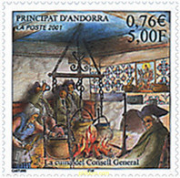 78142 MNH ANDORRA. Admón Francesa 2001 COCINA ANTIGUA DEL CONSEJO - Collezioni