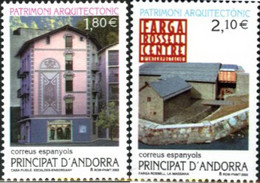 163798 MNH ANDORRA. Admón Española 2002 PATRIMONIO ARQUITECTONICO ANDORRANO - Oblitérés