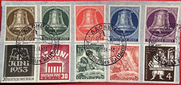 Berlin LUXUS Sätze 1951-1953 Mi 80-81, 101-105, 110-111 Gestempelt AACHEN1954 (Tag Der Briefmarke, Glocke, Volksaufstand - Usati