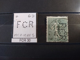 FRANCE  TIMBRE FCR 30 INDICE 6  SUR 130 PERFORE PERFORES PERFIN PERFINS PERFORATION   LOCHUNG - Oblitérés