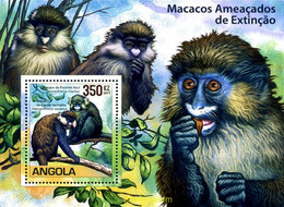 268519 MNH ANGOLA 2011 FAUNA - MACACOS - Chimpanzees