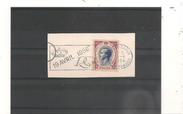 MONACO ANNÉE 1956   TRES BELLE FLAMME SUR FRAGMENT N°Y/T : 424 - Used Stamps