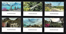 New Zealand 2018 Cycle Trails Marginal Set Of 6 Used - Oblitérés