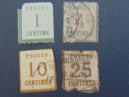 Lot Des N°. 1, 3, 5 Et 7 Des Timbres D'Alsace Tous Défectueux - Côte Totale Supérieure à 400 Euros - Used Stamps