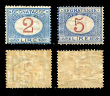 REGNO 1903 Segnatasse Valori Complementari 2 E 5 Lire Serie Completa 2v. MNH - Taxe