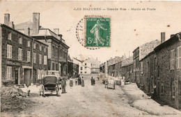 CPA 08 LES MAZURES GRANDE RUE MAIRIE ET POSTE RARE BELLE CARTE !! - Sonstige & Ohne Zuordnung