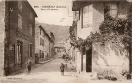 CPA 07 SERRIERES ROUTE D ANNONAY RARE BELLE CARTE !! - Serrières