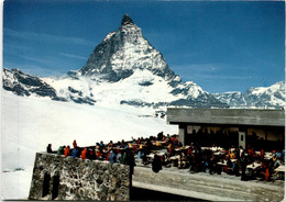 Trockener Steg Bei Zermatt - Terrasse Restaurant Glacier Theodul (49861) * 23. 2. 1978 - Steg