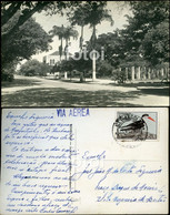 REAL PHOTO POSTCARD JARDINS BENGUELA ANGOLA  AFRICA CARTE POSTALE STAMPED TIMBRE - Angola