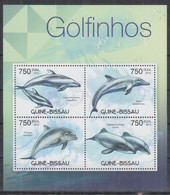 P12. Guinea-Bissau MNH 2012 Fauna - Animals - Fishes - Dolphins - Dauphins