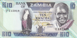 BILLETE DE ZAMBIA DE 10 KWACHA DEL AÑO 1986 SIN CIRCULAR (UNC) (BANK NOTE) - Zambie