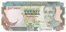 BILLETE DE ZAMBIA DE 20 KWACHA DEL AÑO 1989 SIN CIRCULAR (UNC) (BANK NOTE) - Zambie